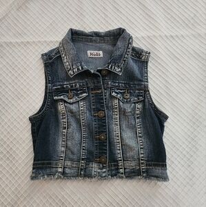 Mudd Denim Ombré Distressed Vest
